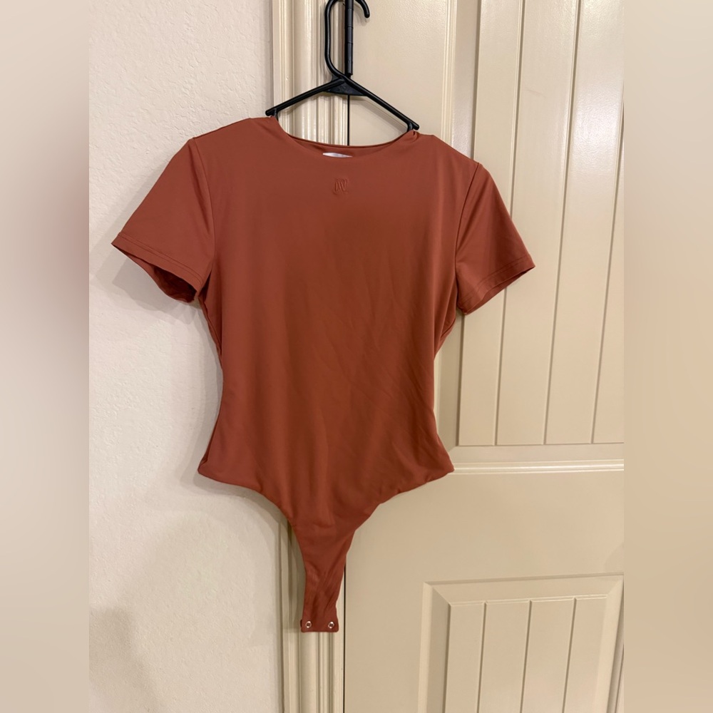 MESHKI Rust Bodysuit-double layered size M